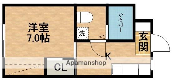 アビタ美吉Ⅲ(1K/3階)の間取り写真