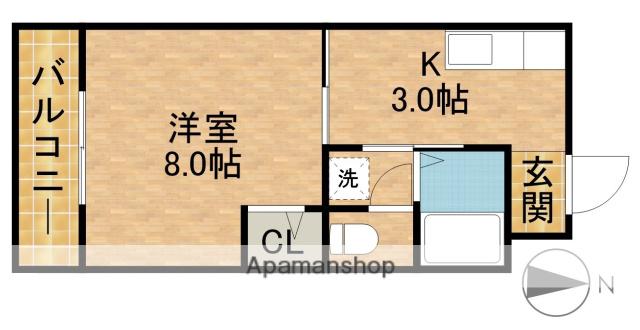 アビタ美吉Ⅲ(1K/3階)の間取り写真