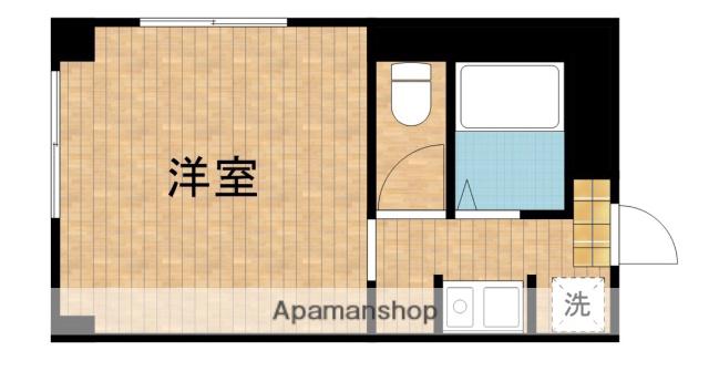 メモリアルハウス(ワンルーム/3階)の間取り写真