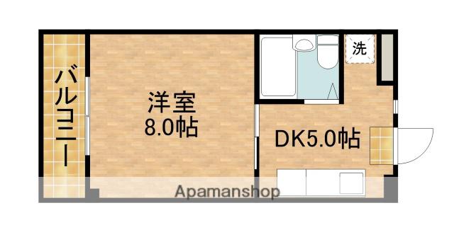 ハイツYAHAZU(1DK/2階)の間取り写真