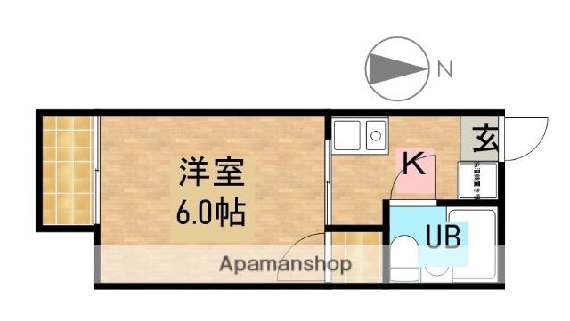 プログレス(1K/2階)の間取り写真