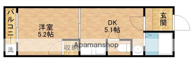 ミノルマンション(1DK/3階)の間取り写真