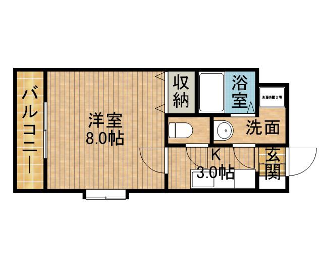 フレアビテ(1K/3階)の間取り写真