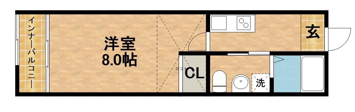 アトレ曳馬(1K/1階)の間取り写真