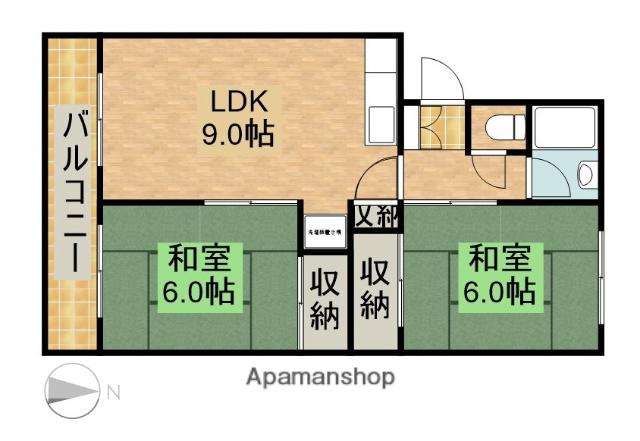 中村マンション(2DK/3階)の間取り写真