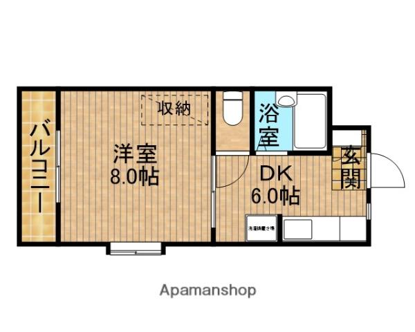 セントポーリアターミナルサイド(1DK/4階)の間取り写真