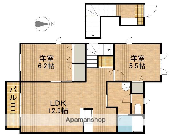 ガーデンハイツ愛野A(2LDK/2階)の間取り写真