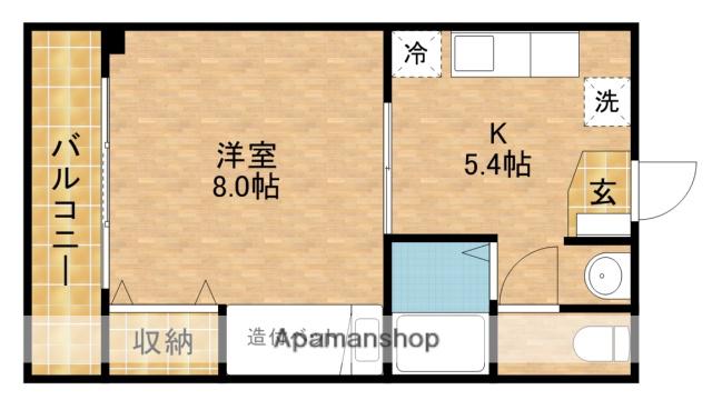 コーポ ユトリロ(1DK/3階)の間取り写真