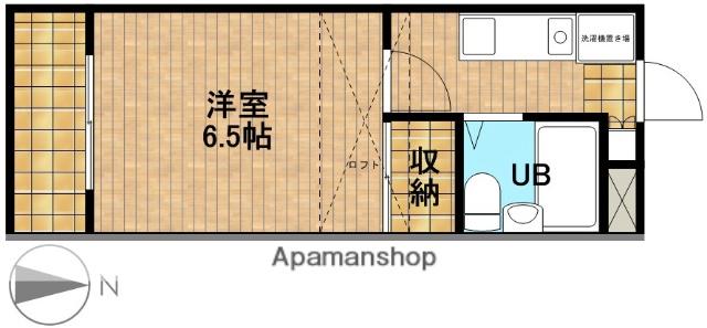 上島ロイドアパートB棟(1K/2階)の間取り写真