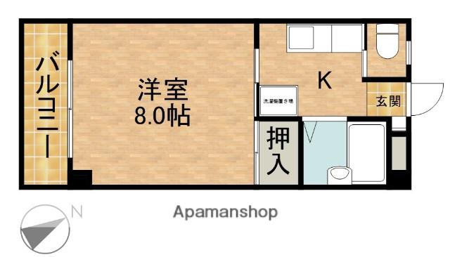 棒屋第2城北ハイツ(1K/2階)の間取り写真
