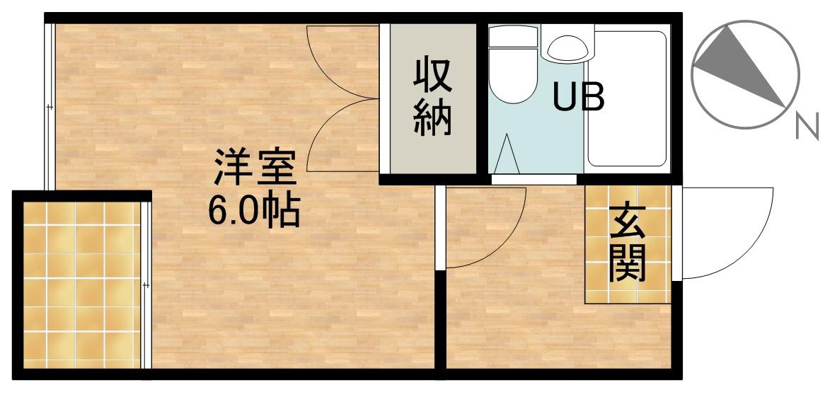 エピック佐鳴台(1K/1階)の間取り写真