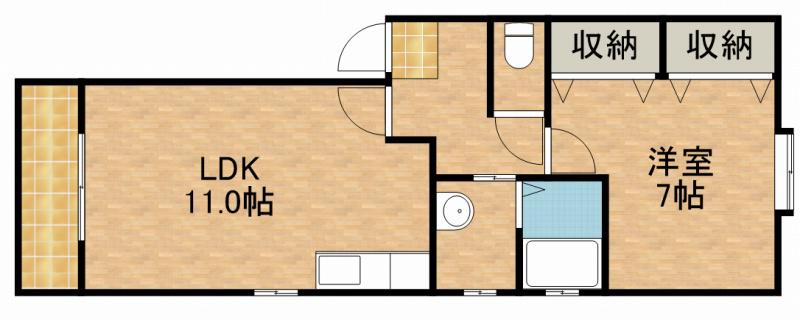 Nコープ(1LDK/2階)の間取り写真
