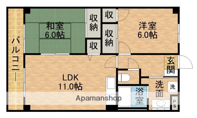 センチュリー21(2LDK/2階)の間取り写真