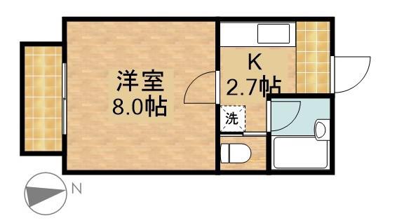 サンヨ高林(1K/3階)の間取り写真
