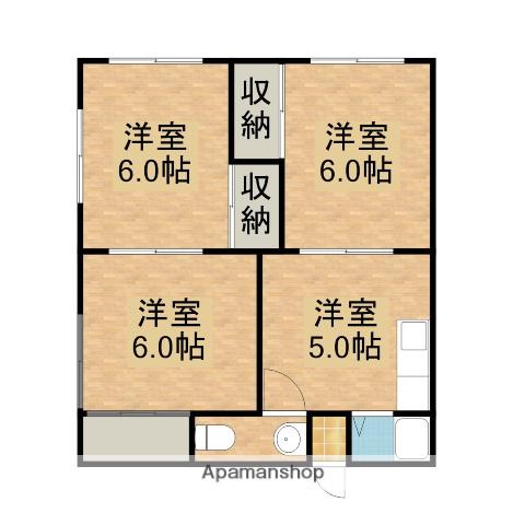 みどり荘(3K/2階)の間取り写真