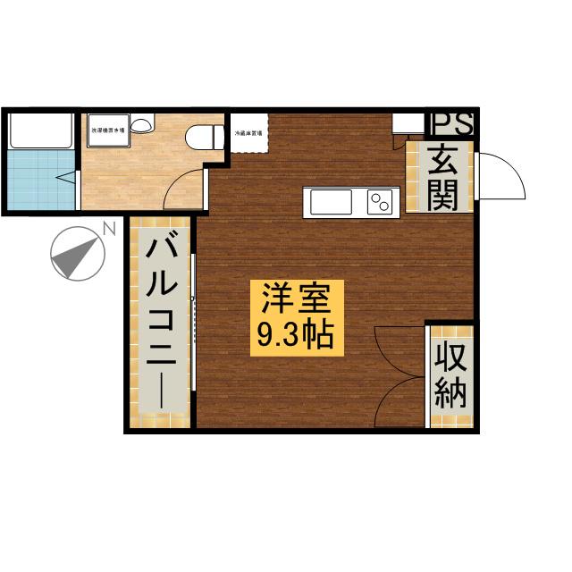 ARCO15(ワンルーム/4階)の間取り写真