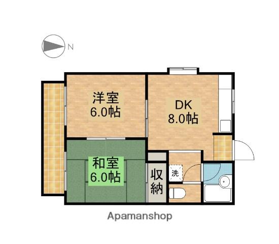 コーポいとう(2DK/2階)の間取り写真