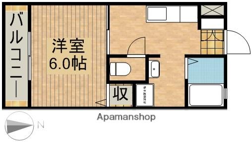 グローバルタウンMB(1K/2階)の間取り写真