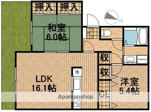 メゾンショコラ(2LDK/1階)の間取り写真