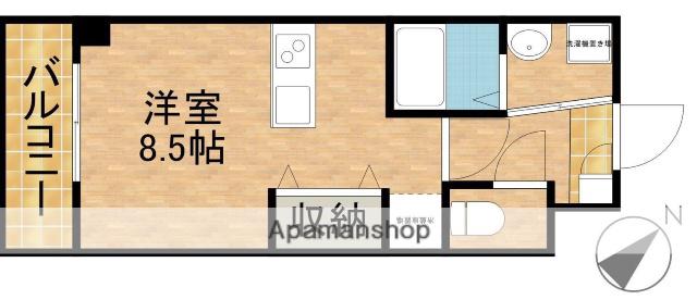 第2我心ヶ丘マンション(ワンルーム/3階)の間取り写真