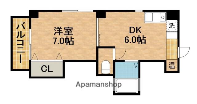 タウンファイブ(1DK/4階)の間取り写真