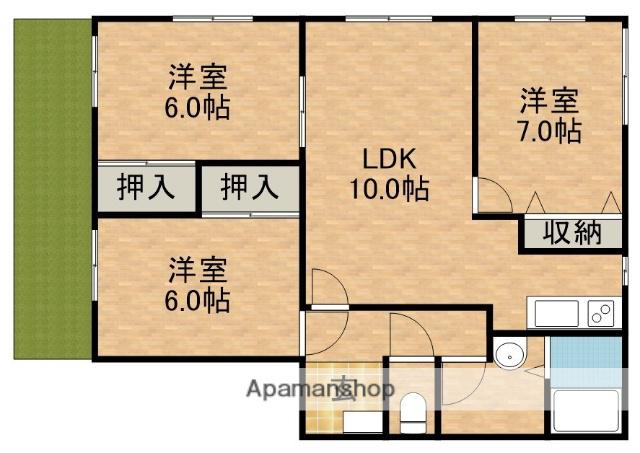 T・TOWNプレミール(3LDK/1階)の間取り写真