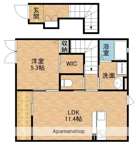 エスト・シルヴィオ(1LDK/2階)の間取り写真