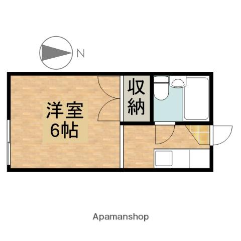 河合コーポA(1K/2階)の間取り写真