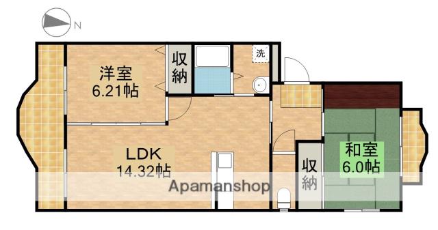 アプリットハマナコ(2LDK/3階)の間取り写真