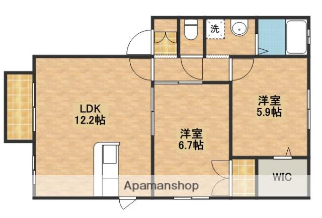 SUNNY GARDEN(2LDK/1階)の間取り写真