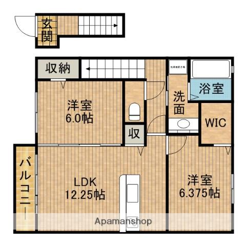 東海道本線 西焼津駅 徒歩20分 2階建 築10年(2LDK/2階)の間取り写真