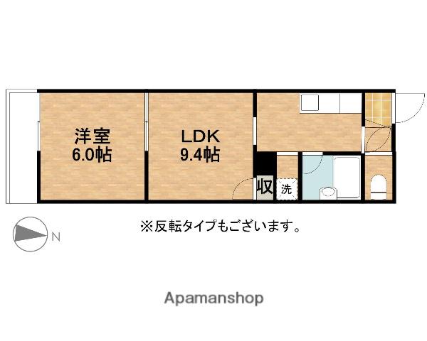 パステルグリーン(1LDK/1階)の間取り写真