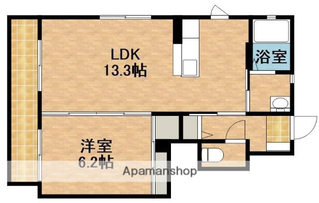 RITZ Ⅱ(1LDK/1階)の間取り写真