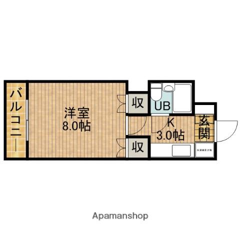 プレジール藤枝(1K/4階)の間取り写真