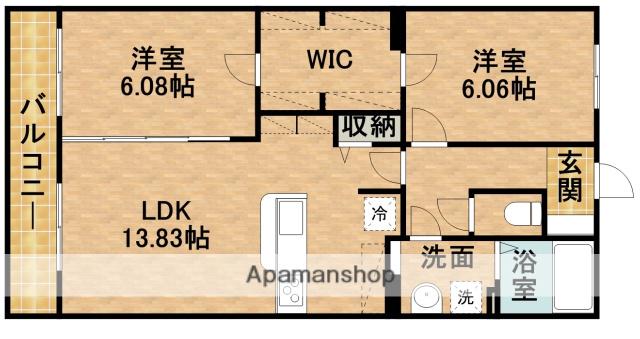 APRICOT(2LDK/1階)の間取り写真