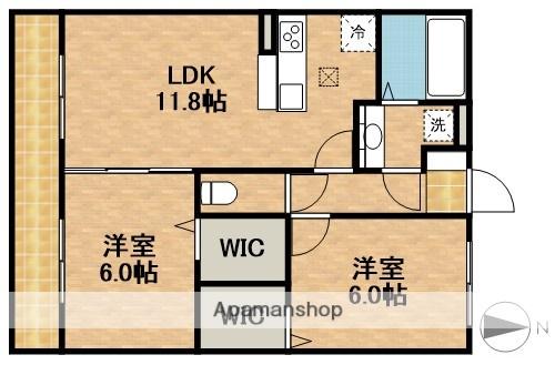 メゾンレーヴ(2LDK/3階)の間取り写真