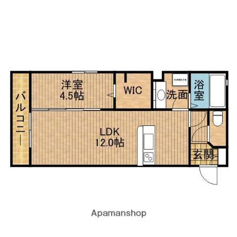 カーサフェリーチェ(1LDK/3階)の間取り写真