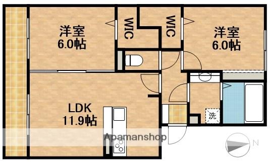 D-GRACE(2LDK/2階)の間取り写真