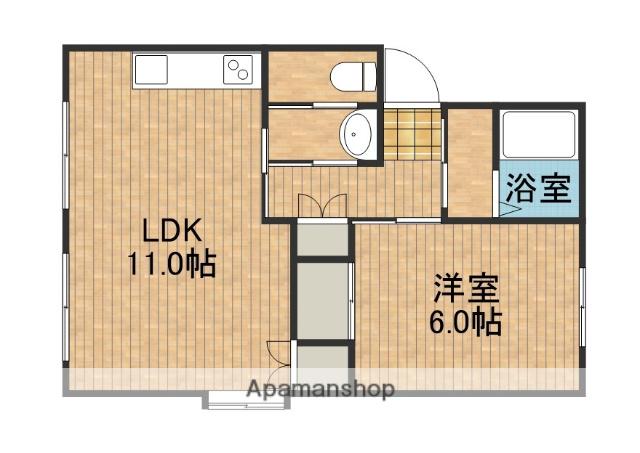 メゾンエターナルA(1LDK/2階)の間取り写真