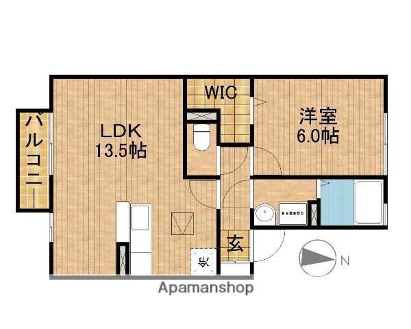 ツイトローネ2番館 A(1LDK/1階)の間取り写真