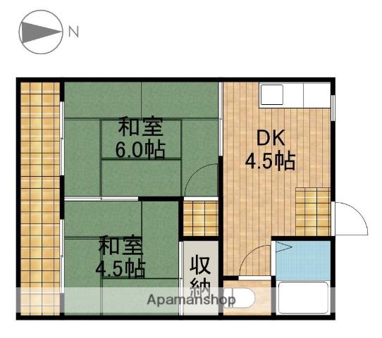 フォーブル33(2DK/1階)の間取り写真