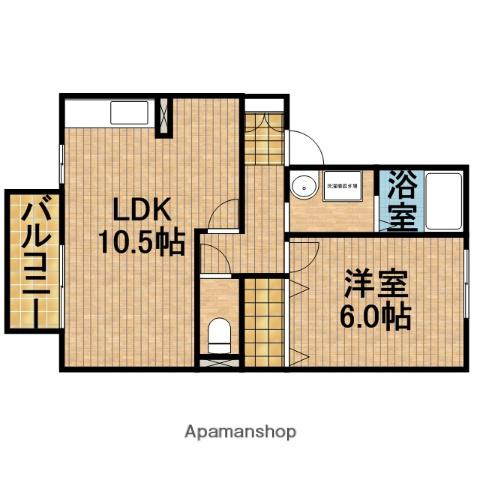 ラ・コリーヌB棟(1LDK/2階)の間取り写真