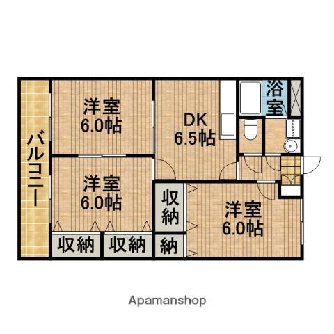 PREN DRE(3DK/1階)の間取り写真