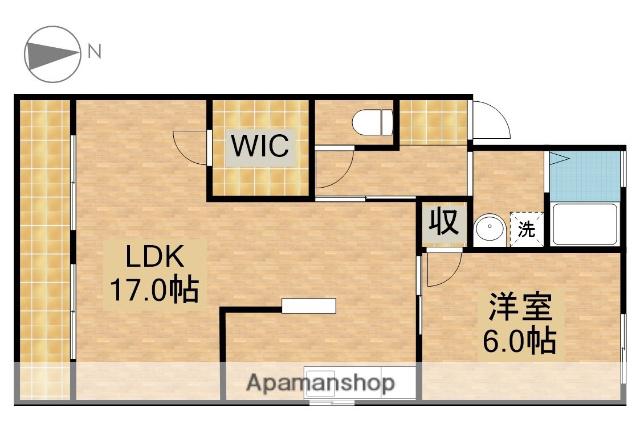 コスモハイツB(1LDK/2階)の間取り写真