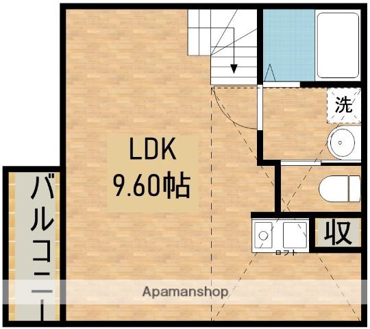 スロウハイツ(ワンルーム/2階)の間取り写真