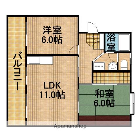 グリーンガーデン(2LDK/2階)の間取り写真