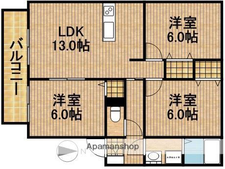 ヴィヴァーチェC(3LDK/1階)の間取り写真