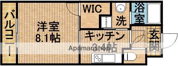 SELENOⅡ(1K/2階)の間取り写真