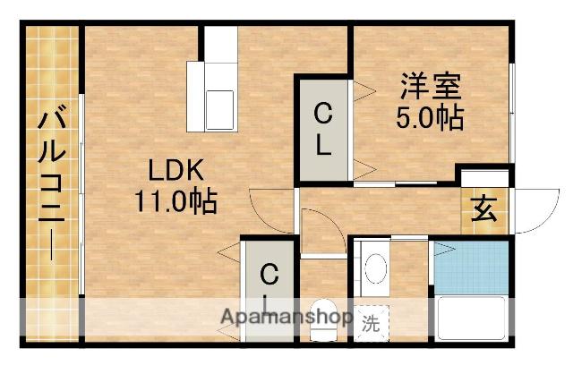 TOKAIハイツ2(1LDK/2階)の間取り写真