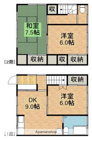 千鳥園借家(3DK)の間取り写真